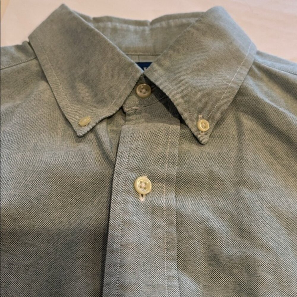 Ralph Lauren Men’s Oxford Classic Fit Long Sleeve Blue Gray Button Down Shirt - Picture 4 of 7